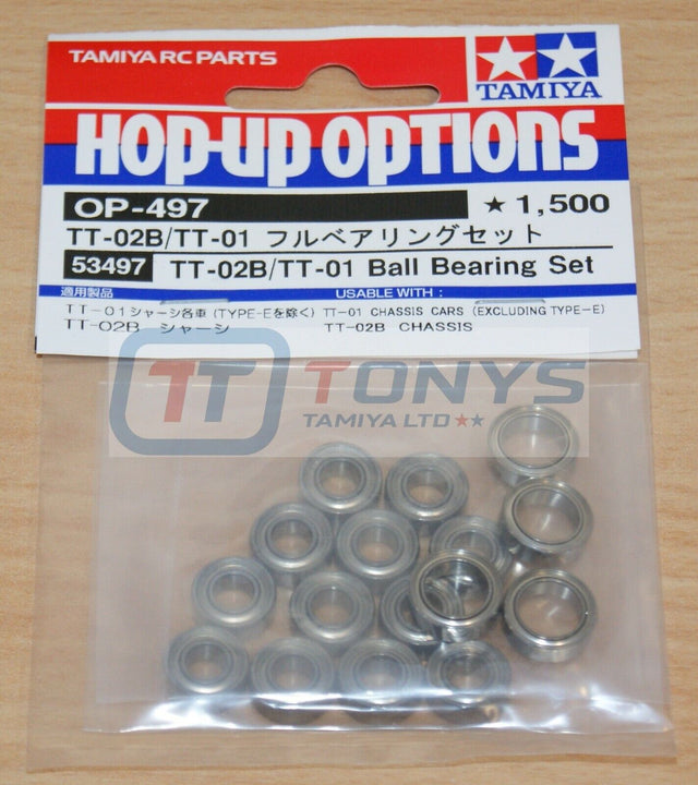 Tamiya 53497 TT-02B/TT-01 Ball Bearing Set (TT01/TT01D/TT01R/TT02B/Neo Scorcher)