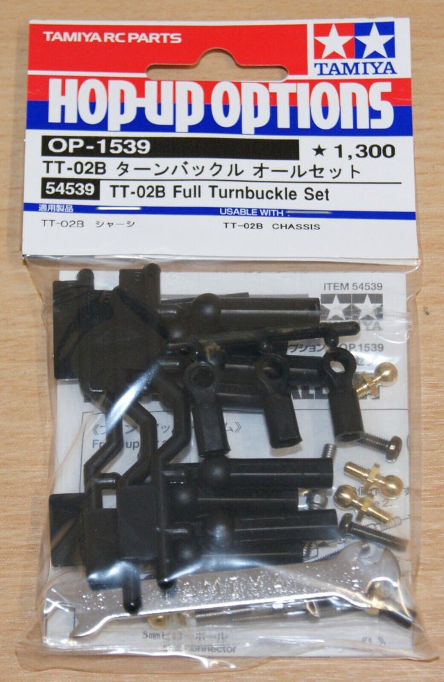 Tamiya 54539 TT-02B Full Turnbuckle Set, (Neo Scorcher/Dual Ridge/Plasma Edge 2)