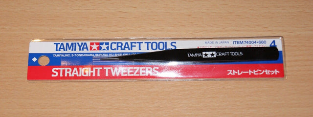 Tamiya 74004 Craft Tools, Straight Tweezers for RC & Plastic Kits, NIP