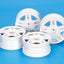 Tamiya 54674 White Split 5-Spoke Wheels (26mm Width, Offset +2) 4 Pcs. TT02, NIP