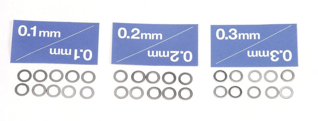 Tamiya 53587 5mm Shim Set (3 Types/ 10 Pcs. Each) (TRF419/TRF420/TA07/TA08), NIP