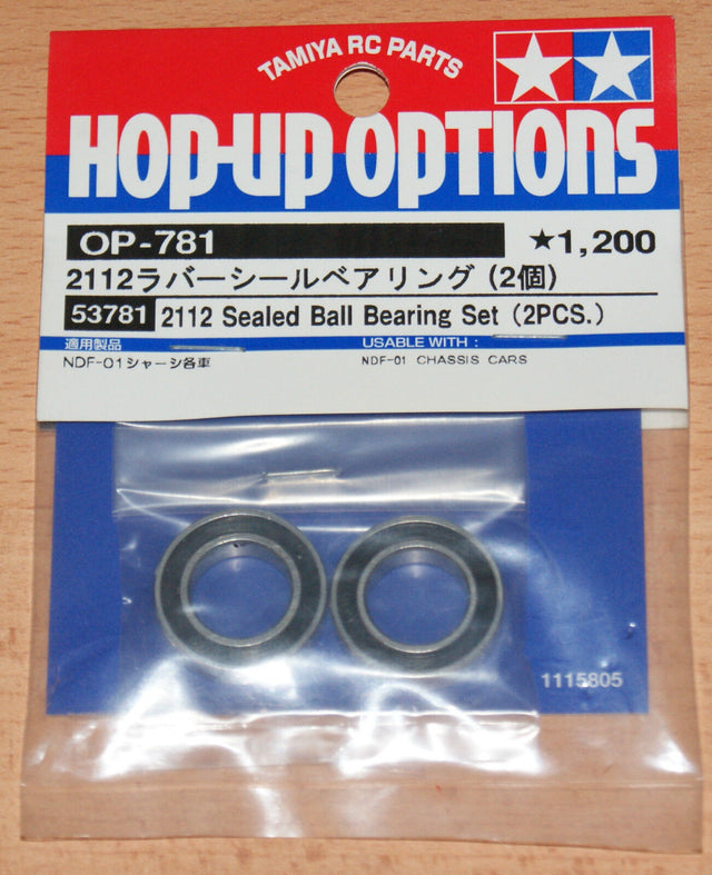Tamiya 53781 2112 Sealed Ball Bearing Set (2 Pcs.) NDF-01/Nitro Crusher/Blaster