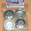 Tamiya 56518 Metal-Plated Rear Wheels (22mm Width/Matte Finish), (Scania/MAN)
