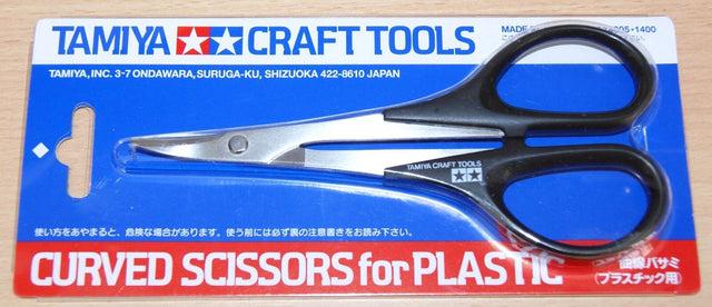 Tamiya 74005 Curved Scissors for Plastic, (Lexan/Polycarbonate RC Bodies), NIP