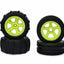 Carson 500900155/C900155 2WD Paddle Tires 4 Pcs. (Neon Yellow), Tamiya DT02/DT03