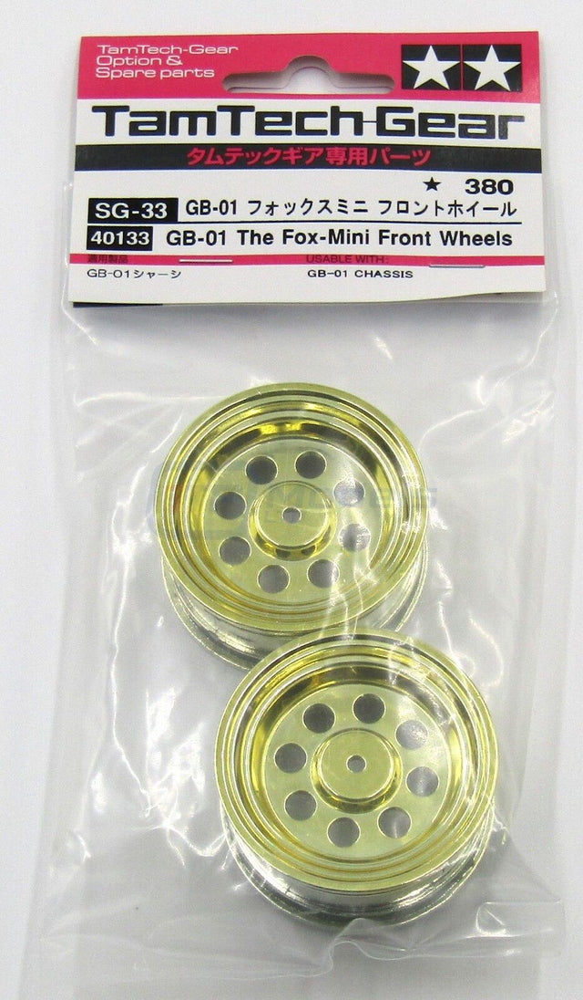 Tamiya 40133 TamTech-Gear GB-01 The Fox-Mini Front Wheels (GB01), NIP