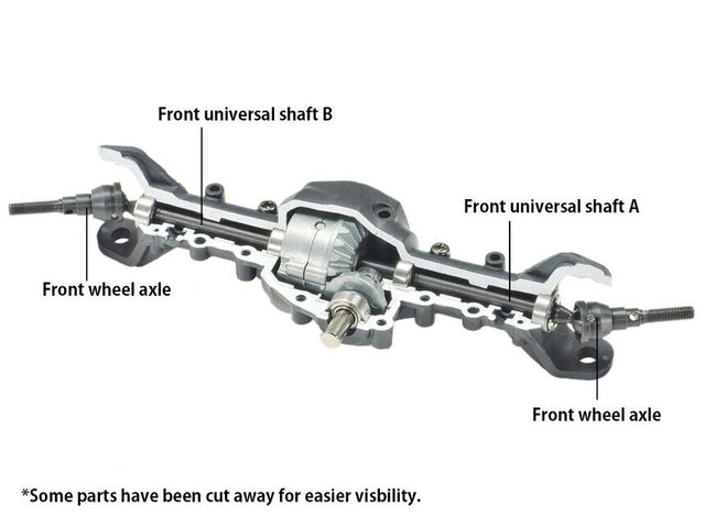 Tamiya 54984 CC-02 Front Assembly Universal Shafts (Left/Right) (CC02/Merc G500)