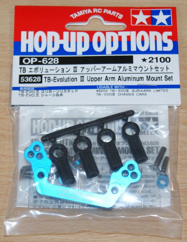 Tamiya 53628 TB Evolution III Upper Arm Aluminum Mount Set (TB02/TB Evo 3), NIP