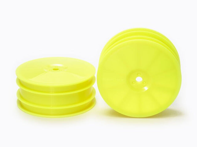 Tamiya 54748 4WD Buggy Front Dish Wheels (Hex Hub, Yellow), (DB01RRR), NIP