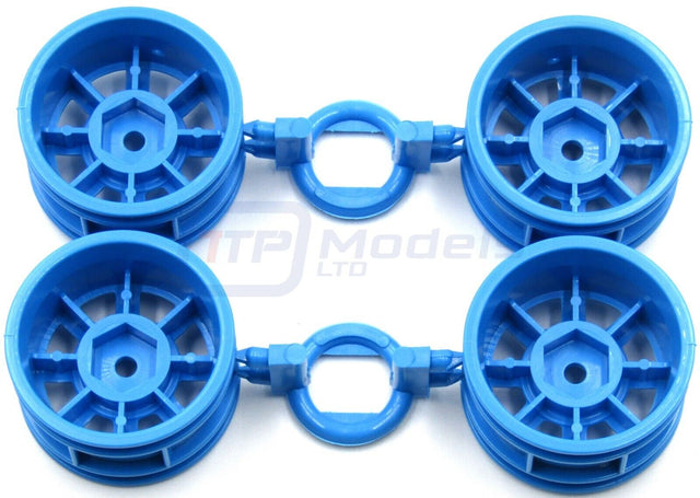 Tamiya 58687 Ford Escort Mk.II Rally/MF01x 9335844/19335844 Wheels (Blue, 4 Pcs)