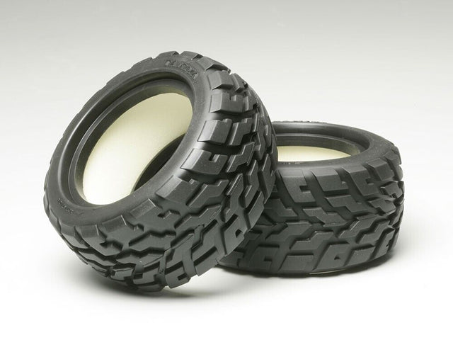 Tamiya 53854 NDF-01 V-Tread Block Tires (75/47), (Nitro Crusher/GF-01/G6-01TR)