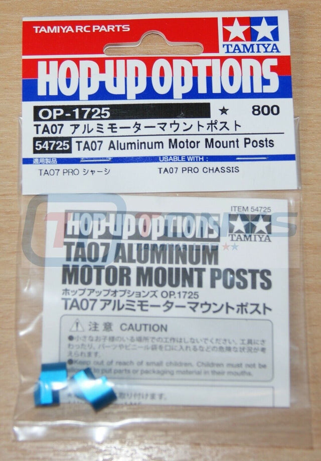 Tamiya 54725 TA07 Aluminum Motor Mount Posts, (TA-07/TA07 Pro/TA07R/TA07RR), NIP