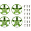 Tamiya 47416 WR-02CB S-Parts (Spokes) (Green Plated) Comical GH/Hornet/Frog, NIP
