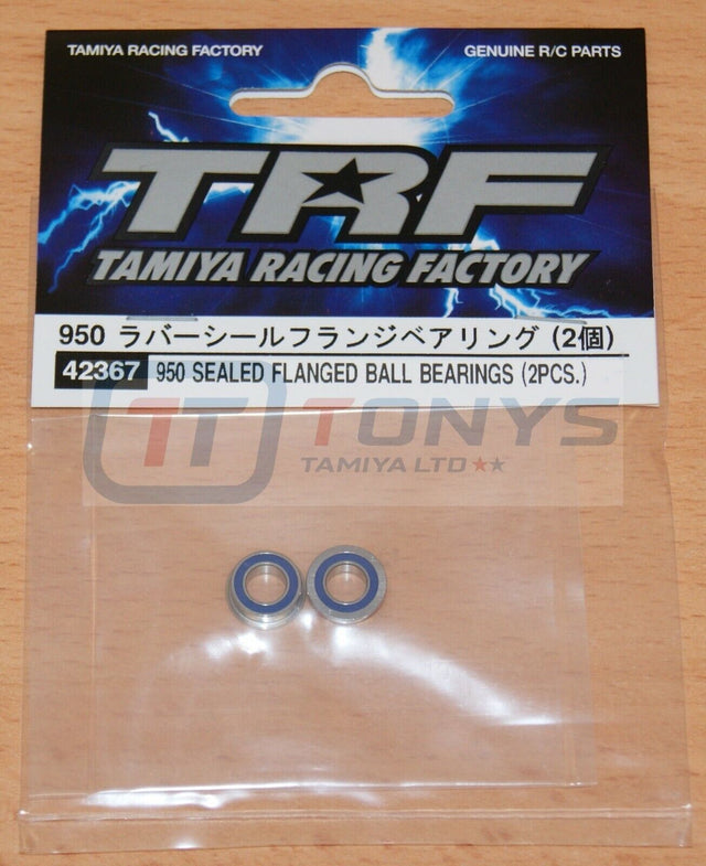 Tamiya 42367 TRF 950 Rubber Sealed Flange Ball Bearings (2 Pcs.), NIP