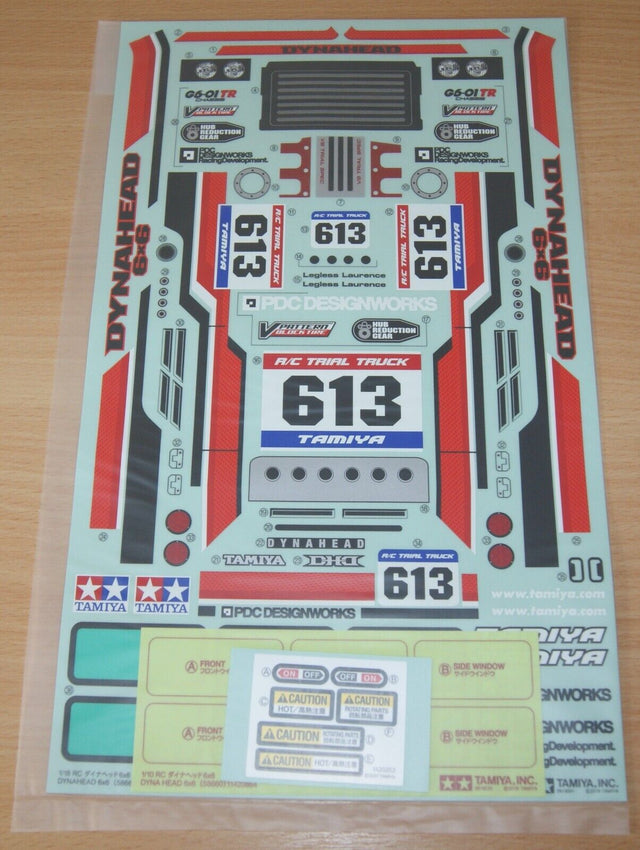 Tamiya 58660 Dynahead 6x6/G601TR, 9495947/19495947 Decals/Stickers, NIP