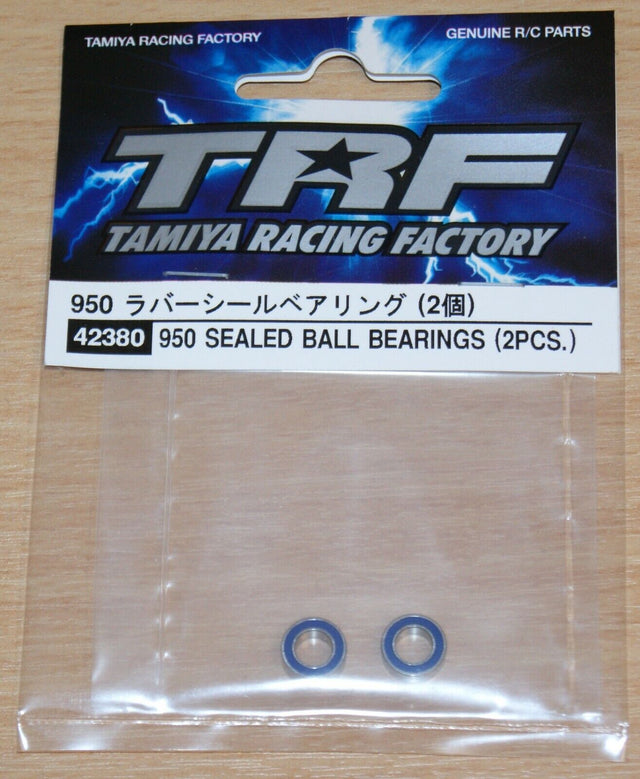 Tamiya 42380 TRF 950 Rubber Sealed Ball Bearings (2 Pcs.), (TB05), NIP