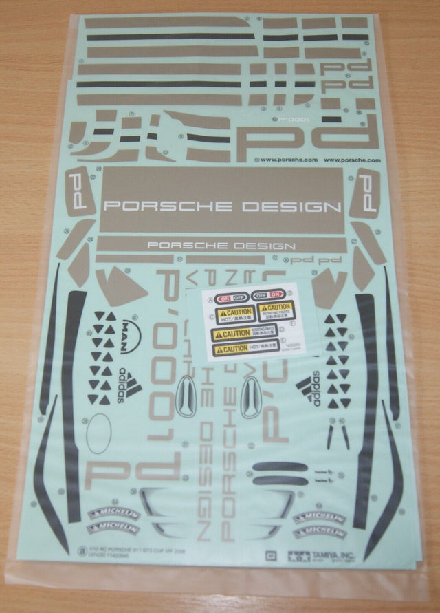 Tamiya 47429 Porsche 911 GT3 Cup 2008/TT01E, 9494215/19494215 Decals/Stickers