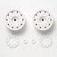 Tamiya 56543 Semi Wide Wheels (30mm Width / Hex Hub) White, (Trailers), NIP