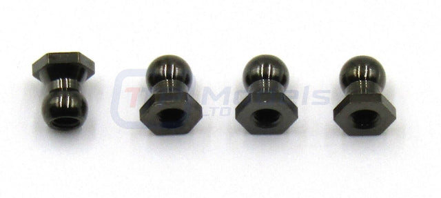 Tamiya 9804206/19804206 5mm Ball Connector Nut (4 Pcs.), (DB01/XV-01/XV-02/TA06)