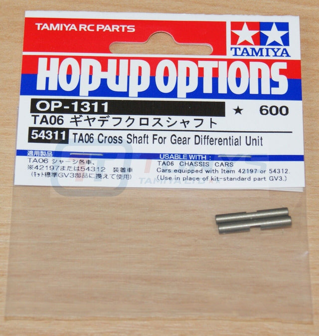 Tamiya 54311 TA06 Cross Shaft For Gear Differential Unit, TRF417/TRF418/M07/M08