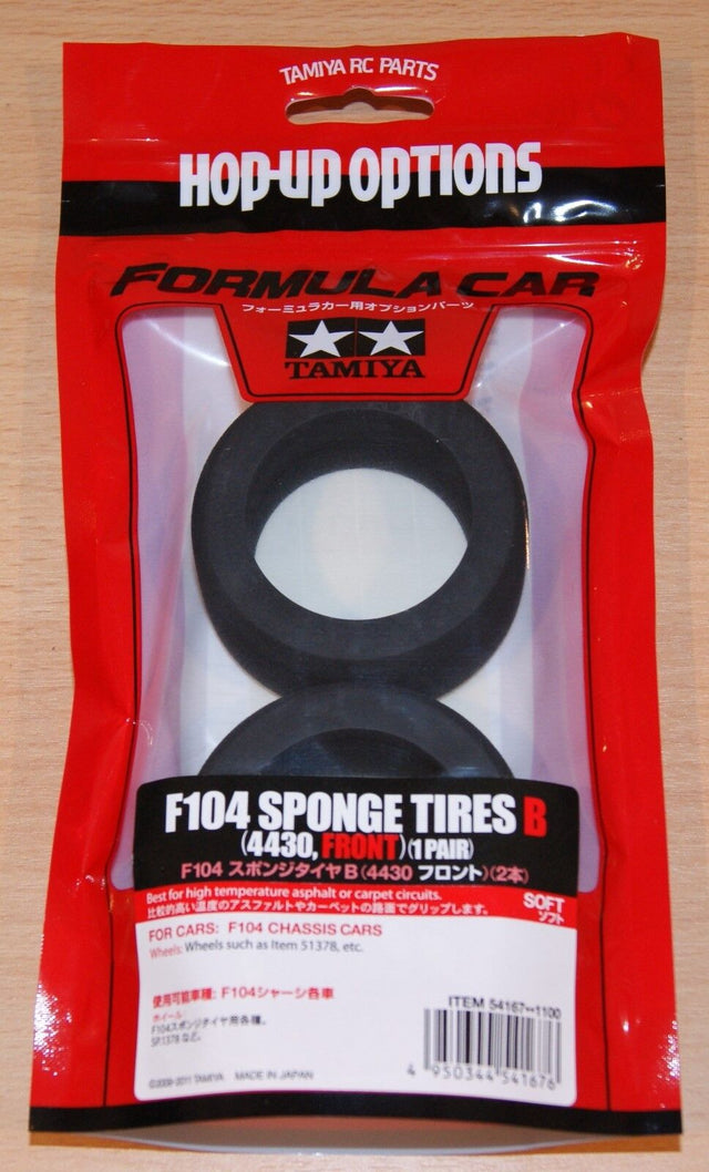 Tamiya 54167 F104 Sponge Tires/Tyres B (4430,Front) 1 Pair (F104 Pro/F104X1) NIP