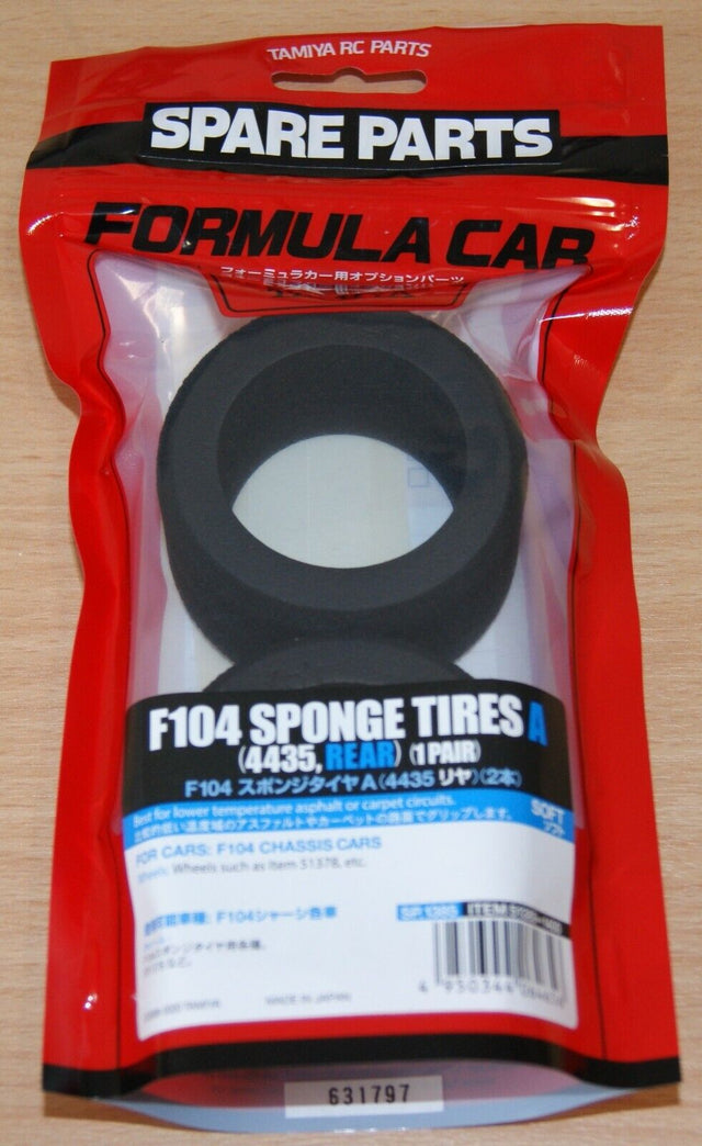 Tamiya 51385 F104 Sponge Tires/Tyres A (4435, Rear) 1 Pair (F104 Pro/F104X1) NIP