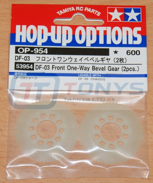 Tamiya 53954 DF-03 Front One-Way Bevel Gear (2 Pcs.), (*DF03/*DF03Ra), NIP