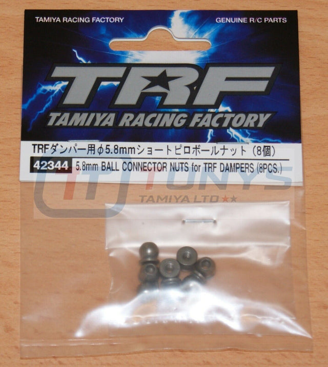 Tamiya 42344 TRF 5.8mm Ball Connector Nuts for TRF Dampers, (TRF420), NIP