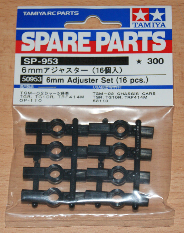 Tamiya 50953/0445749 6mm Adjuster Set (16 Pcs.), (CR-01/TNX 5.2R/Terra Crusher)