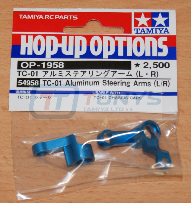 Tamiya 54958 TC-01 Aluminum Steering Arms (L/R), (TC01 Formula-E), NIP