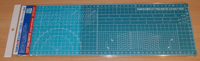 Tamiya 74144 Craft Tools, Cutting Mat (A3 Half-Size/Blue), for RC & Plastic Kits