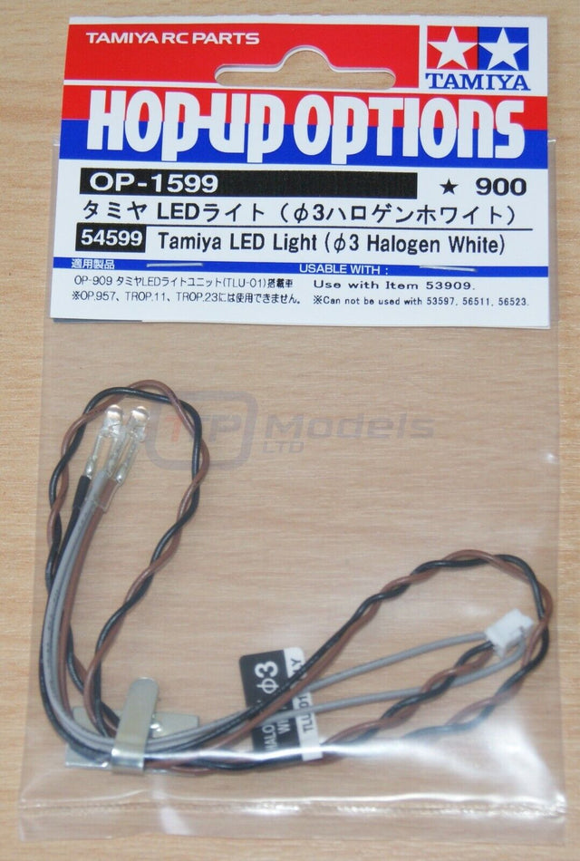 Tamiya 54599 LED Light (3mm Halogen White), (Use with TLU-01 & TLU-02), NIP