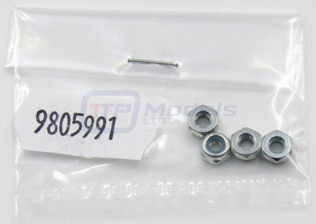 Tamiya 9805991/19805991 3mm Thin Lock Nut (4 Pcs.) Egress/Trucks/M07/XV-01/XV-02