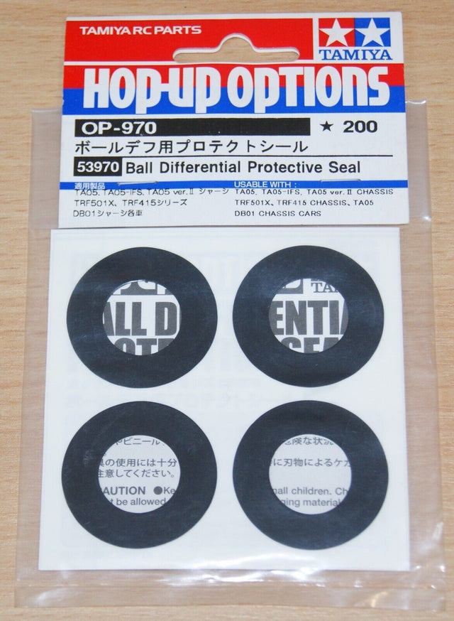 Tamiya 53970 Ball Differential Protective Seal, (TA05/TRF416/TRF501x/TRF511) NIP