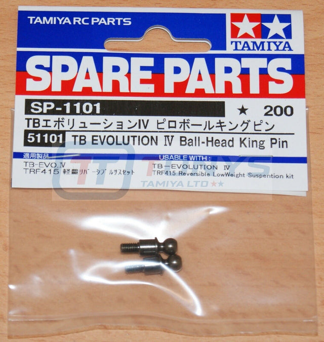 Tamiya 51101 TB Evolution IV Ball-Head King Pin, (TB Evo 4/DF03/DF03Ra), NIP