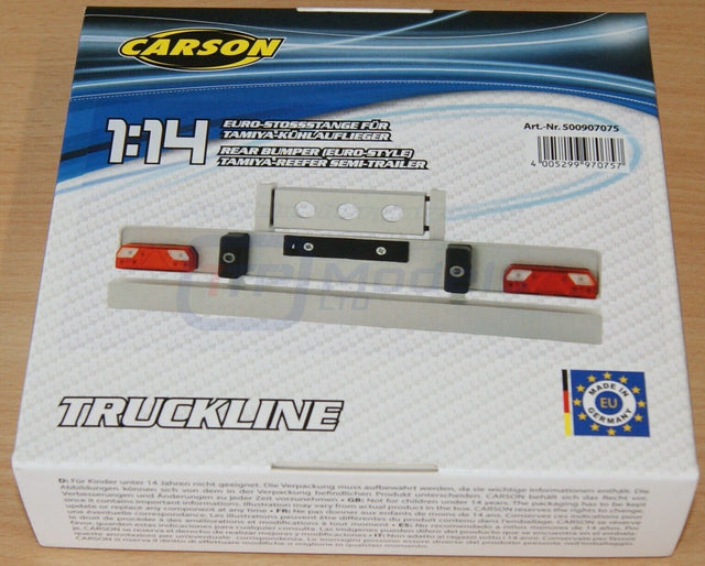 Carson 500907075/C907075 1:14 Euro Style Rear Bumper for Tamiya Reefer Trailer