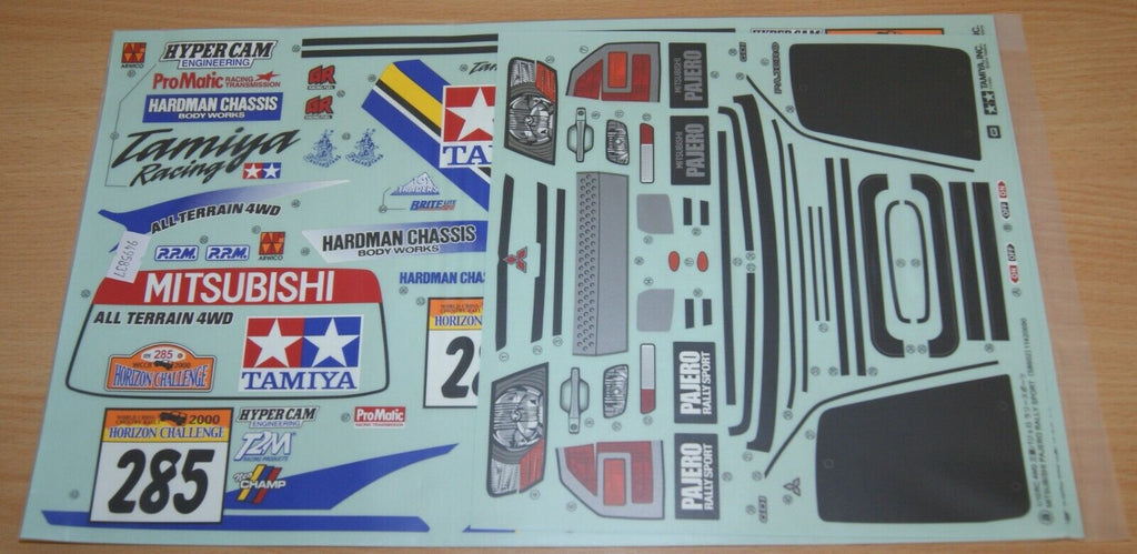 Cc01 Rally Tamiya 58602 Mitsubishi Pajero Rally/CC01, 9495837/19495837 Decals/Sti ...