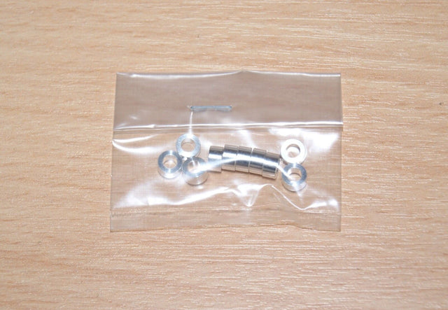Tamiya 9804199/19804199 5.5x3mm Spacer (Silver) 10 Pcs. (Egress/Bruiser/M06R)