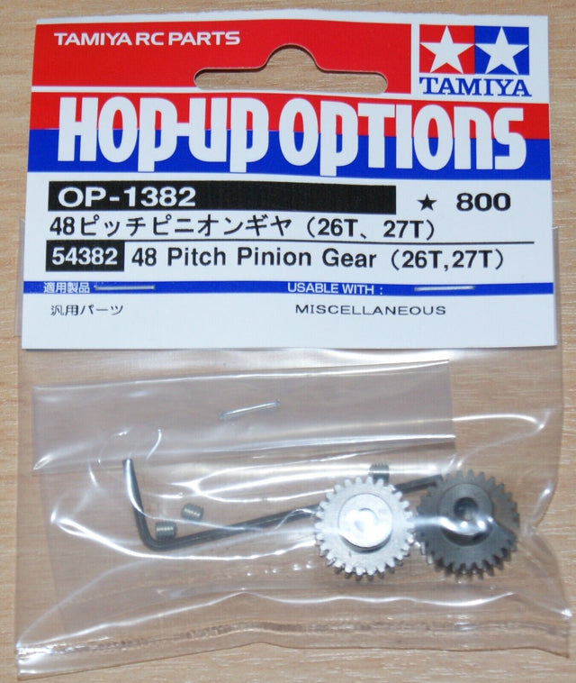 Tamiya 54382 48 Pitch Pinion Gear (26T, 27T), (*XV-01/XV01/XV01T/XV01 Pro), NIP