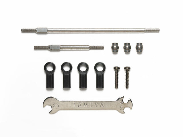 Tamiya 54929 CC-02 Stainless Steel Adjustable Tie-Rod Set, CC02/Merc G500/Unimog