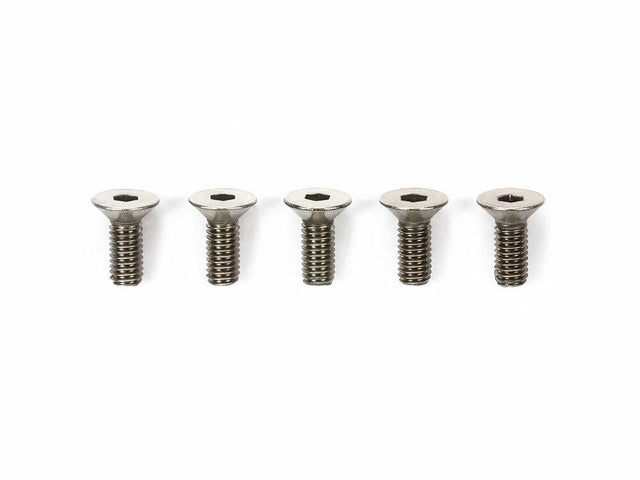 Tamiya 53534 3x8mm Titanium Countersunk Hex Head Screw (5 Pcs.), NIP