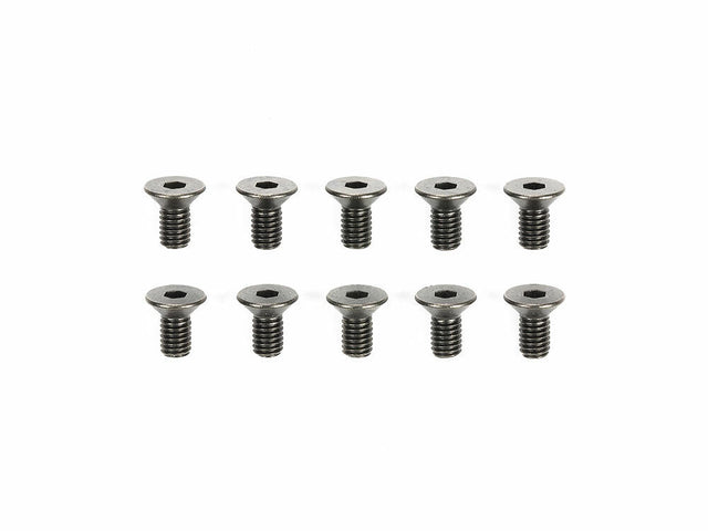 Tamiya 51625 3x6mm Steel Countersunk Hex Head Screws (10 Pcs.), (TRF/TB Evo) NIP