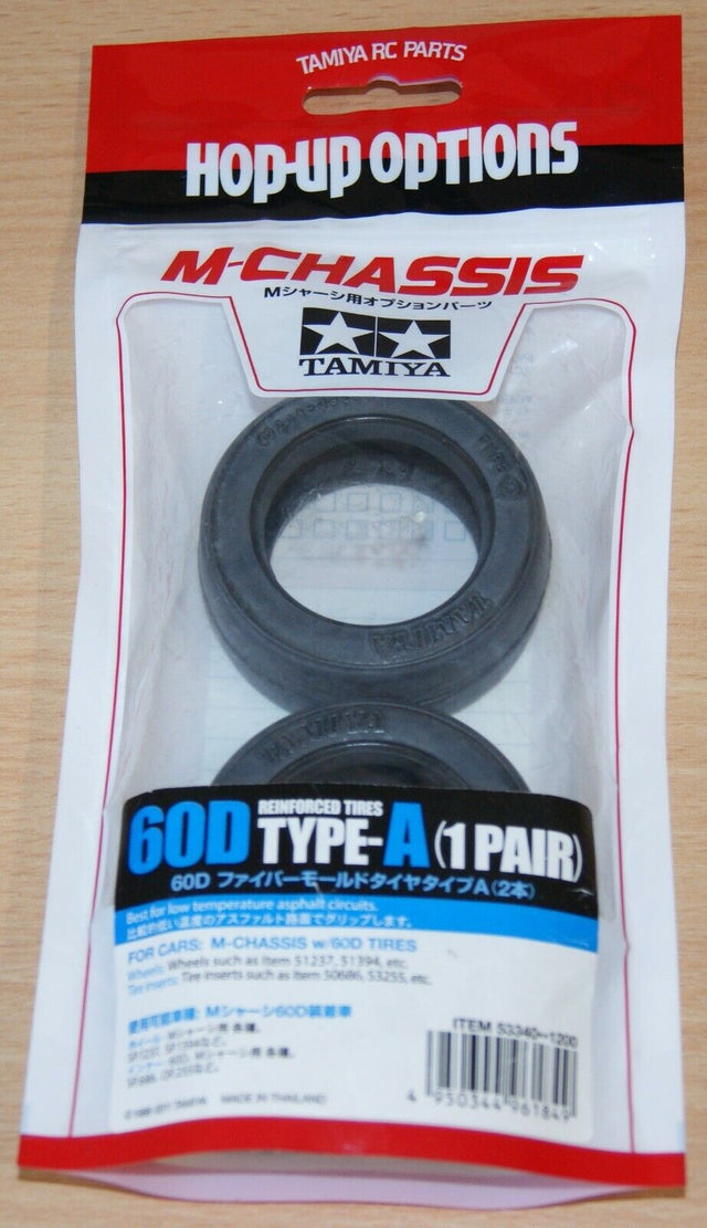 Tamiya 53340 M-Chassis 60D Reinforced Tires Type-A (1 Pair), (M03/M05/M07/M08)