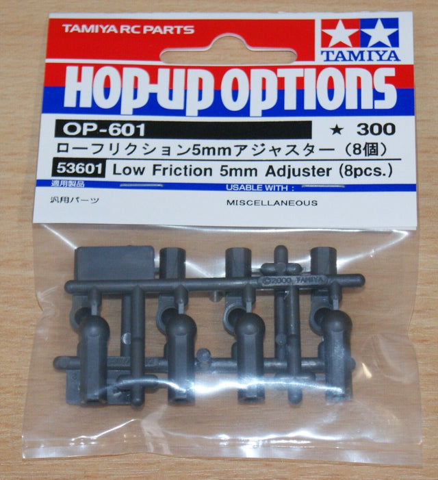 Tamiya 53601 Low Friction 5mm Adjuster (8 Pcs.), (TA08/TB05/XV-02/TRF419/TT02)