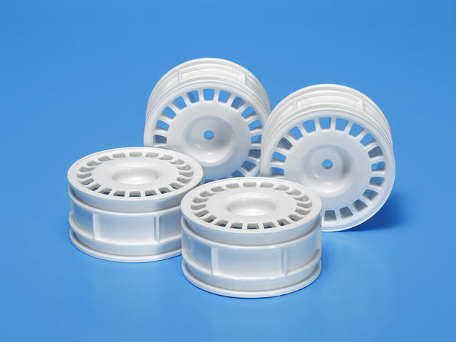 Tamiya 51021 Rally Dish Wheels 4 Pcs. (White, 26mm/+2), (TB01/TT01/TT02/*50861)