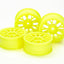 Tamiya 54850 Mesh Wheels (24mm Width, Offset +2) (Fluorescent Yellow) 4 Pcs. NIP
