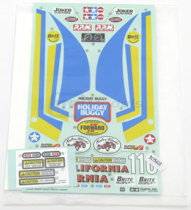 Tamiya 58470 Holiday Buggy 2010/DT02, 9495640/19495640 Decals/Stickers, NIP