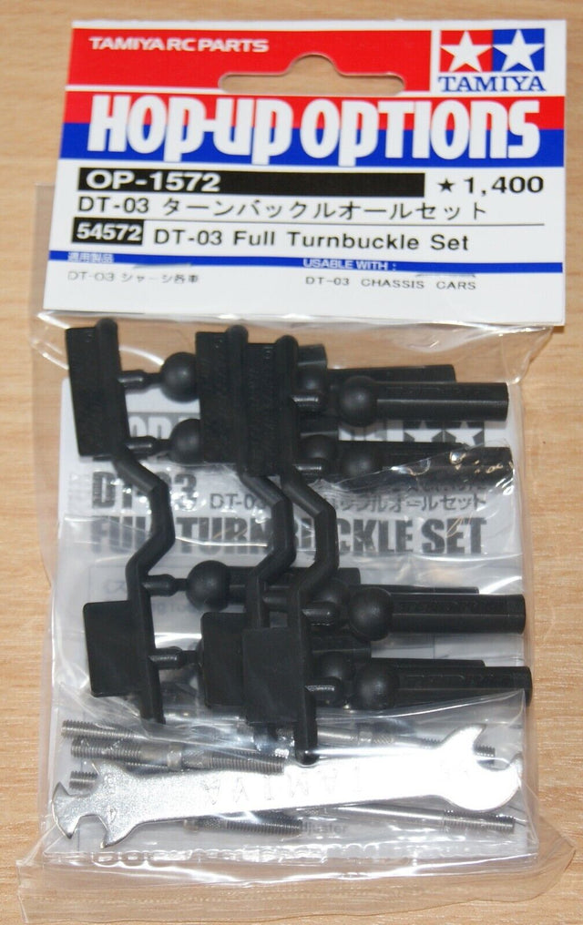 Tamiya 54572 DT-03 Full Turnbuckle Set, (DT03/DT03T/DT-03T), NIP