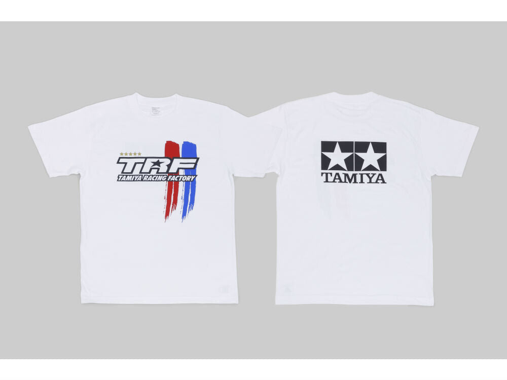 Tamiya 67242 TRF (Tamiya Racing Factory) Logo T-Shirt (White) Large, 4 ...