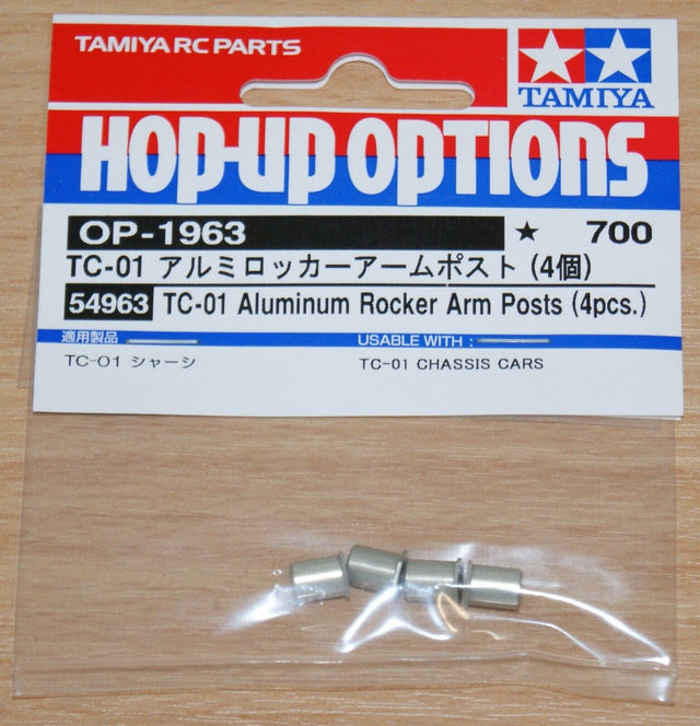 Tamiya 54963 TC-01 Aluminum Rocker Arm Posts (4 Pcs.), (TC01 Formula-E), NIP